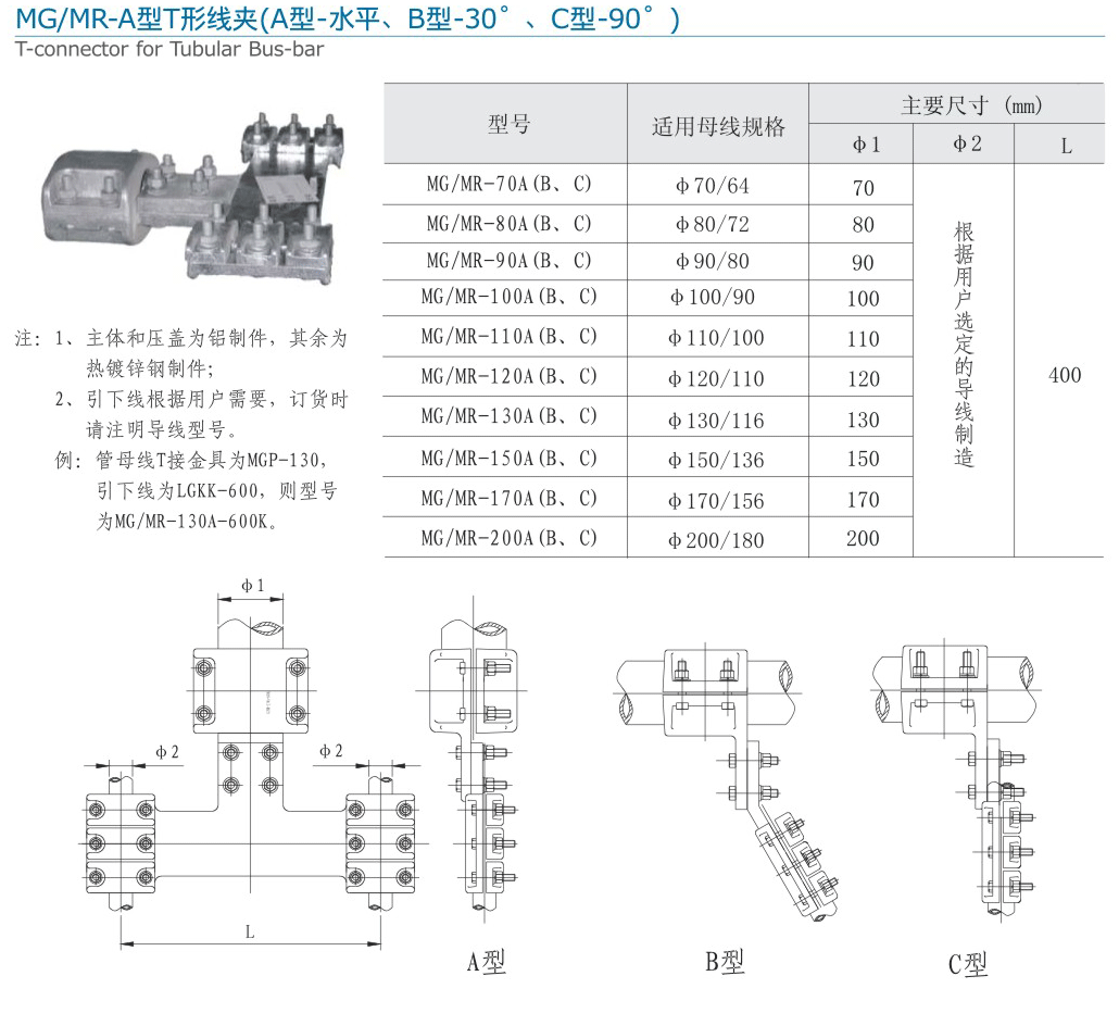 58-2 MG MR-A型T形线夹（A型-水平、B型-30°、 C型-90°）.gif